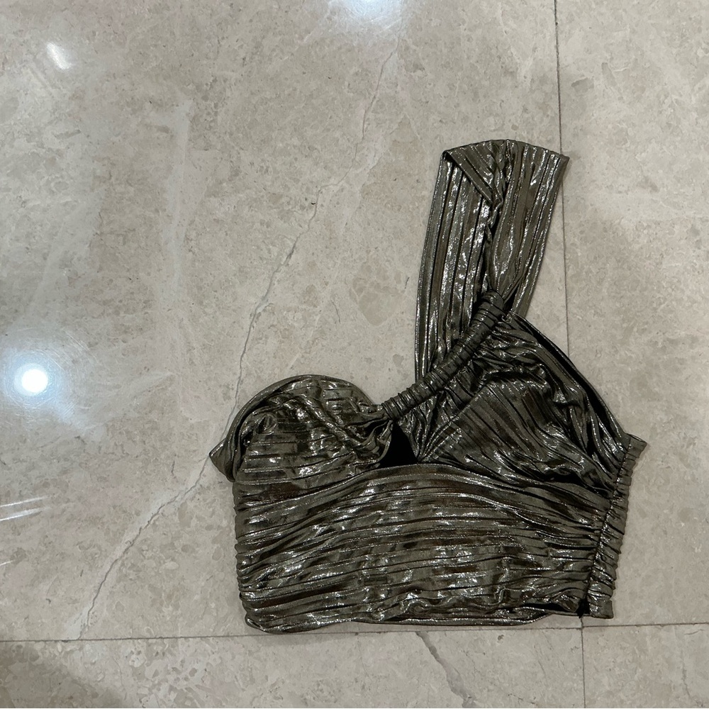 Zara Gold crop top